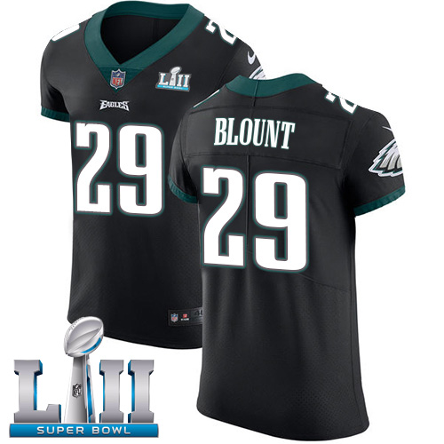Nike Eagles #29 LeGarrette Blount Black Alternate Super Bowl LII Men's Stitched NFL Vapor Untouchable Elite Jersey - Click Image to Close
